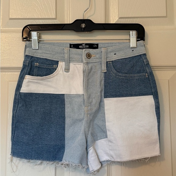 Hollister Pants - Hollister Y2K Women's Denim Patchwork Shorts